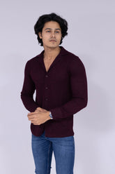 Wine patterned shirt